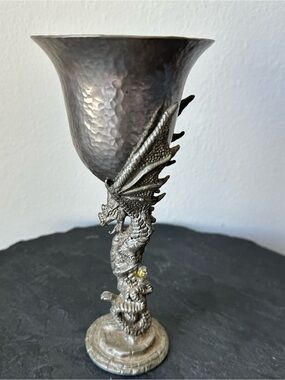 Vintage K. Dopita Studio Pewter Dragon Goblet Chalice – Limited Edition 21/300
